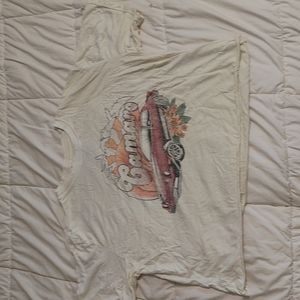 GM Camaro Yellow Crop Top